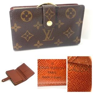Louis Vuitton Monogram Kiss Lock wallet authentic good condition CA0090